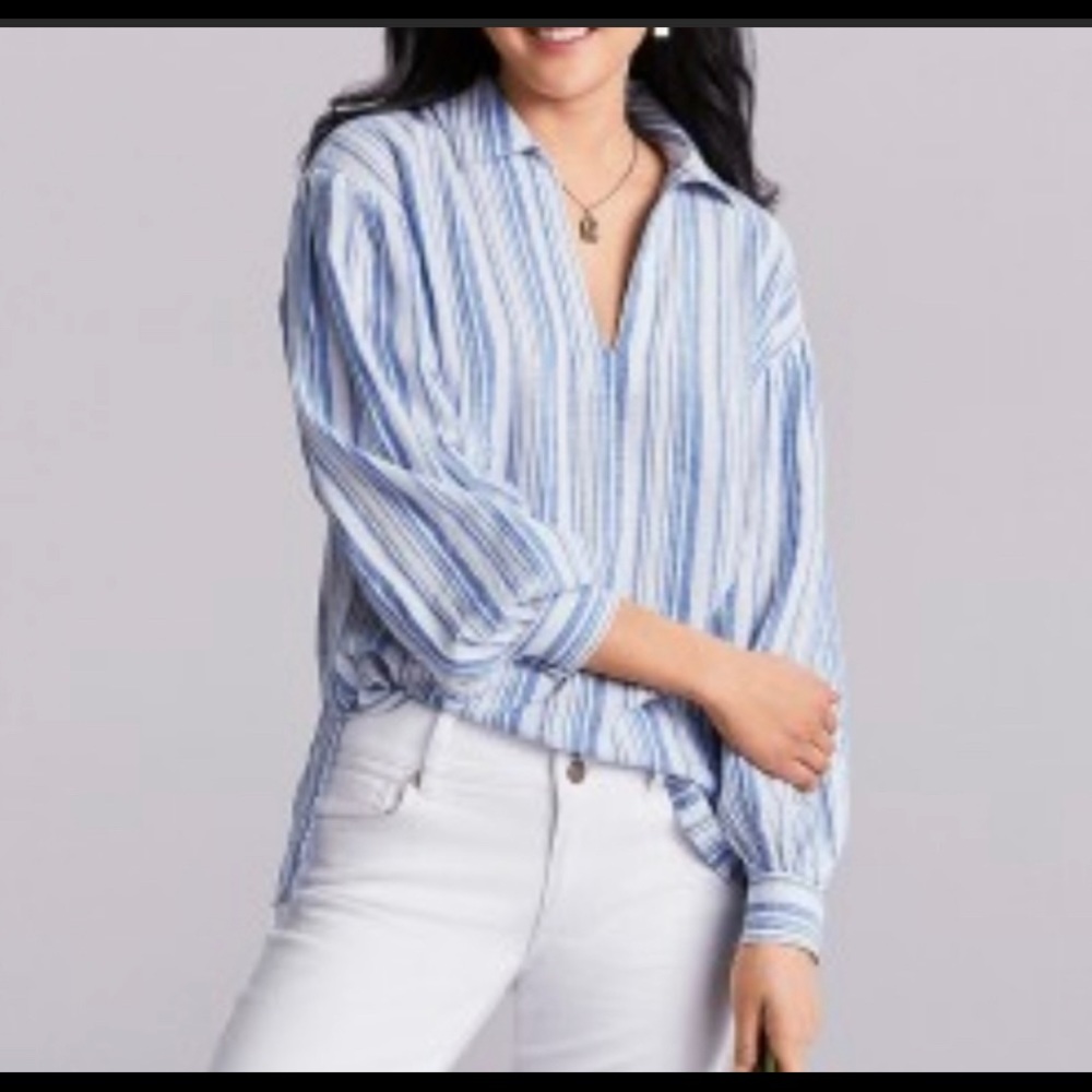 CAbi linen striped top! Never worn!